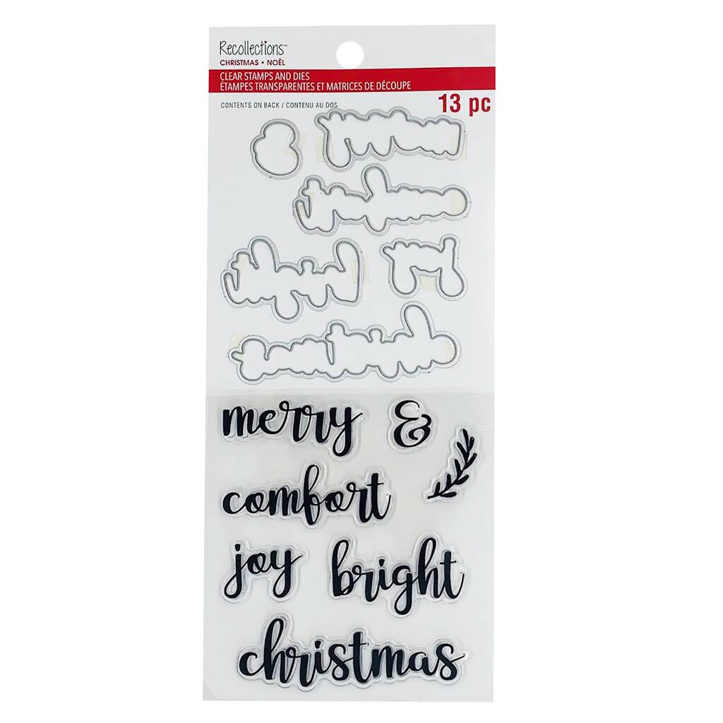 Christmas Words Stamps Dies By Recollections Michaels